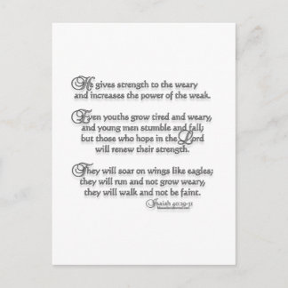 Isaiah 40:29-31 postcard