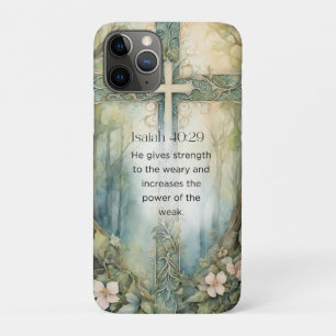 Isaiah 40:29 Bible Verse Cross Christian Encourage Case-Mate iPhone Case