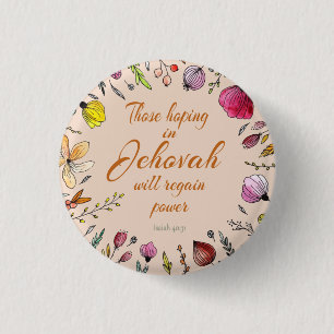 Isaiah 40:31   3 cm round badge