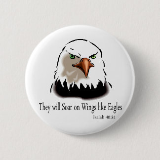 Isaiah 40 31 6 cm round badge