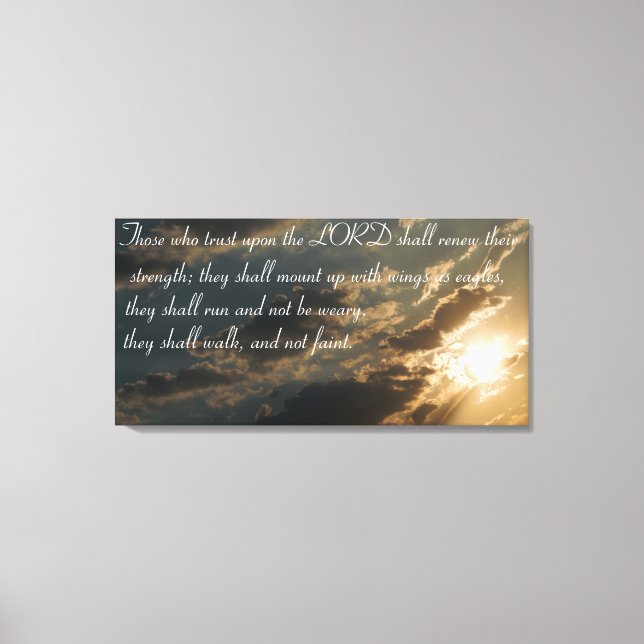 Isaiah 40:31 bible verse canvas print (Front)