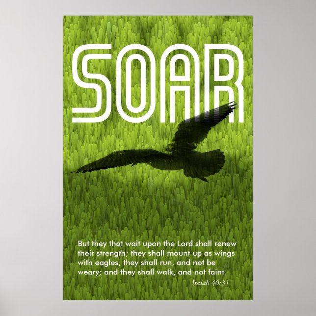 Isaiah 40:31 Bible Verse Eagle Poster (Front)