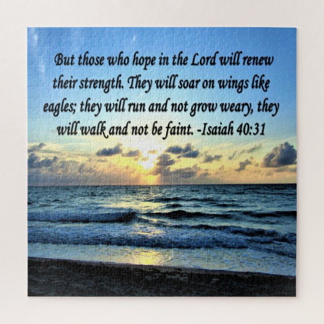 ISAIAH 40:31 BIBLE VERSE JIGSAW PUZZLE (Vertical)