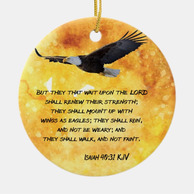 Isaiah 40:31  ceramic tree decoration (Front)