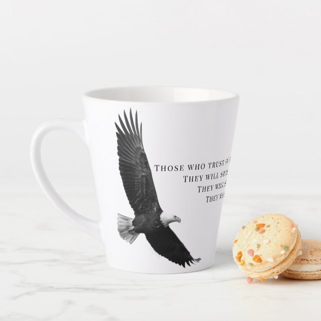 Isaiah 40:31 Eagles Soaring  Latte Mug (In Situ)