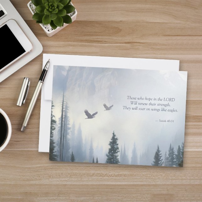 Isaiah 40:31 Eagles Wings Scripture Note Card (Creator Uploaded)