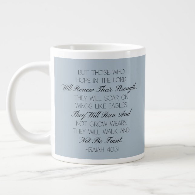 Isaiah 40:31 Hope Bible Verse Mug  (Left)