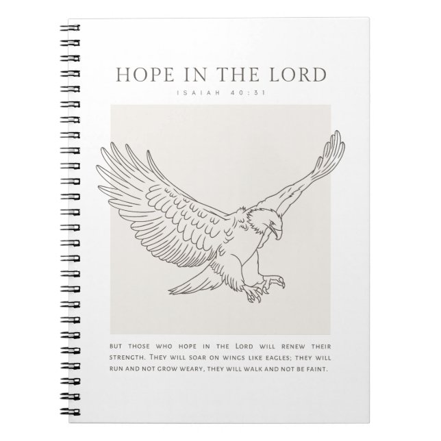 Isaiah 40:31 Hope in the Lord Notebook (Front)