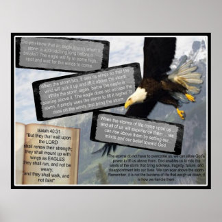 ISAIAH 40:31 INSPIRATIONAL POSTER EAGLE WINGS