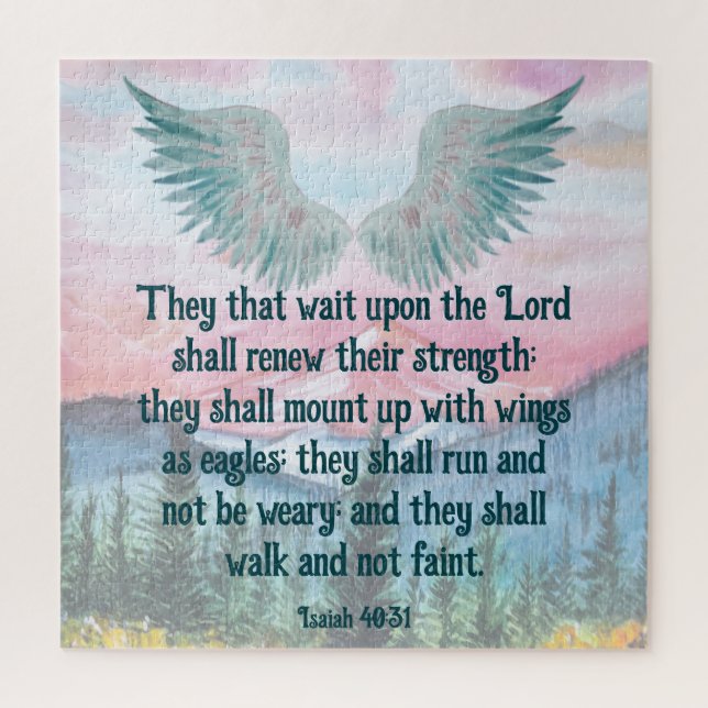 Isaiah 40:31 jigsaw puzzle (Vertical)