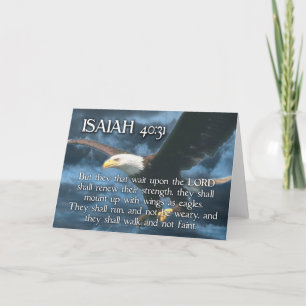 ISAIAH 40:31  Mount up with wings as EAGLES Card