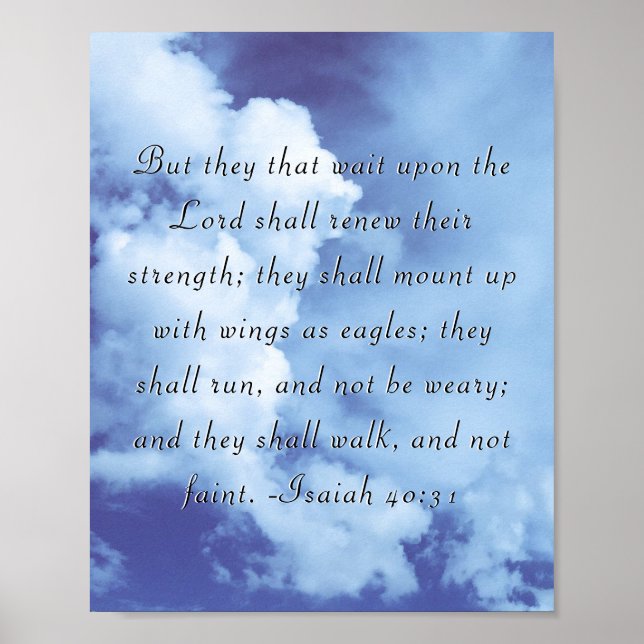 Isaiah 40:31 Scripture poster (Front)