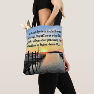 ISAIAH 40:31 SCRIPTURE VERSE TOTE BAG
