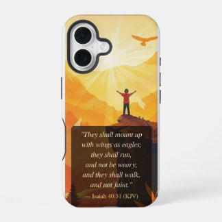 Isaiah 40:31 Soar Like Eagles — Bible verse Faith iPhone 16 Case