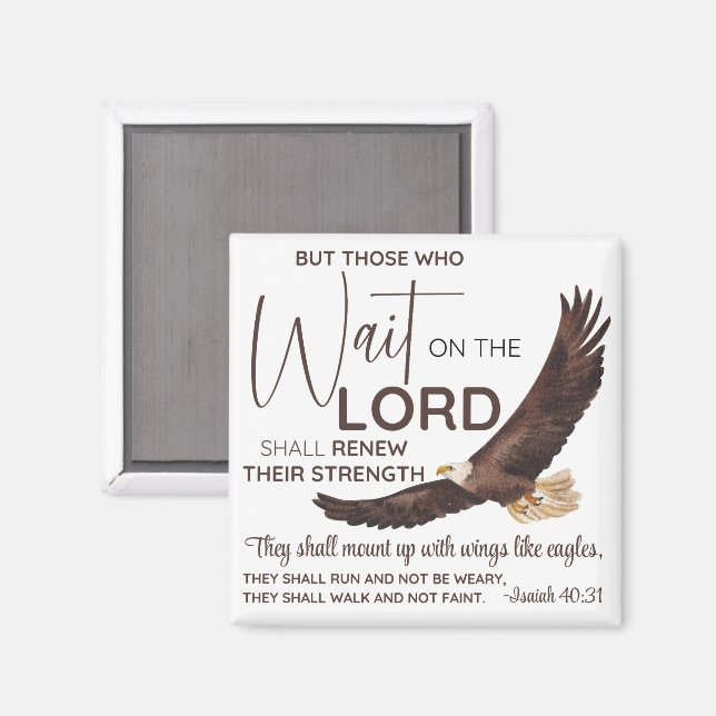 Isaiah 40:31 Those who Wait on the Lord Scripture Magnet (Front/Back)