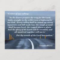Isaiah 40:3-5 Wilderness Bible Verse Memory