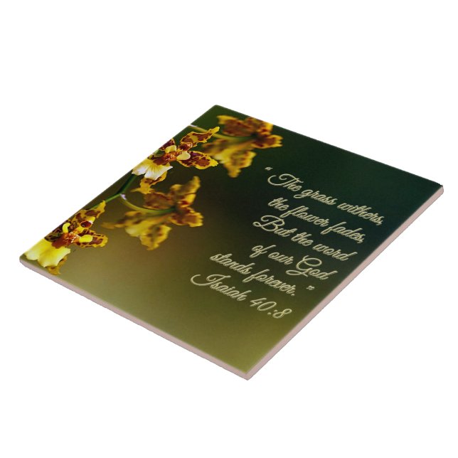 Isaiah 40:8 Inspirational Tile (Side)