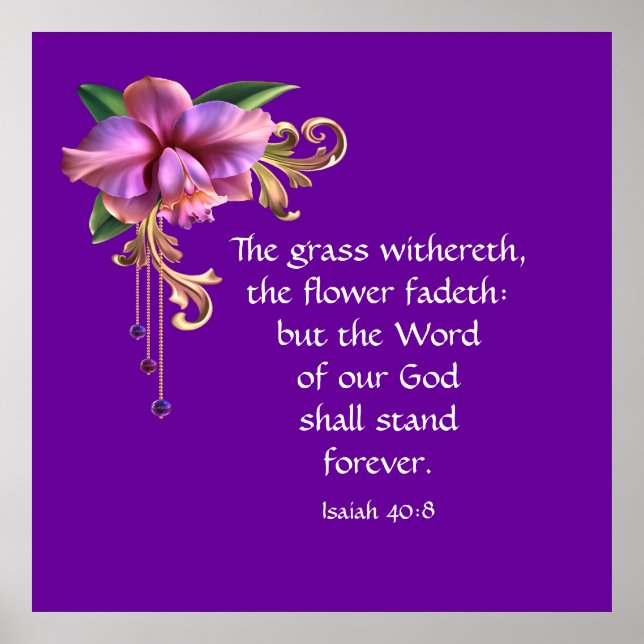 Isaiah 40:8  poster (Front)