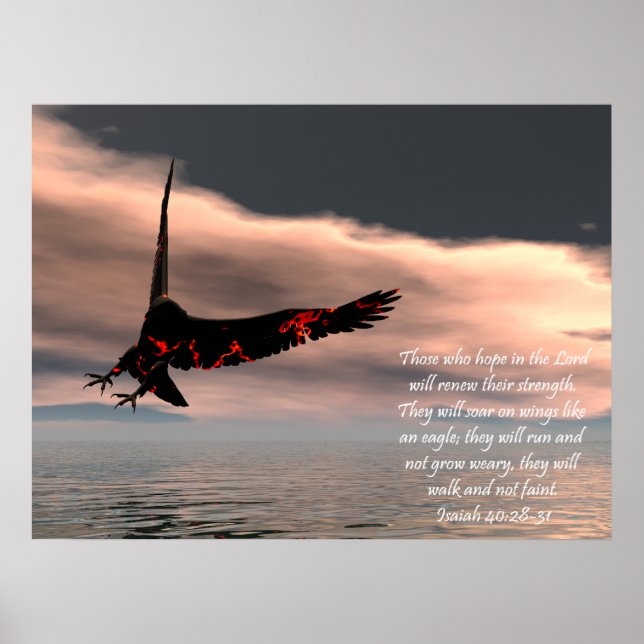 Isaiah 40 Bible Verse Poster (Front)