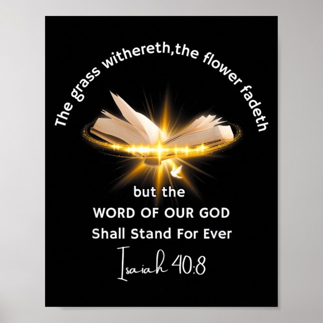 Isaiah 40 Scripture Bible Glow Faith Design Poster (Front)
