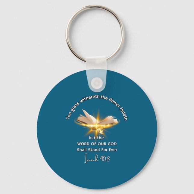 Isaiah 40 Scripture Bible Glow Illustration Key Ring (Front)