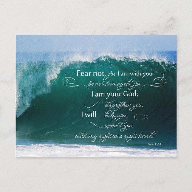 Isaiah 41 10 Bible Verse Postcards (Front)