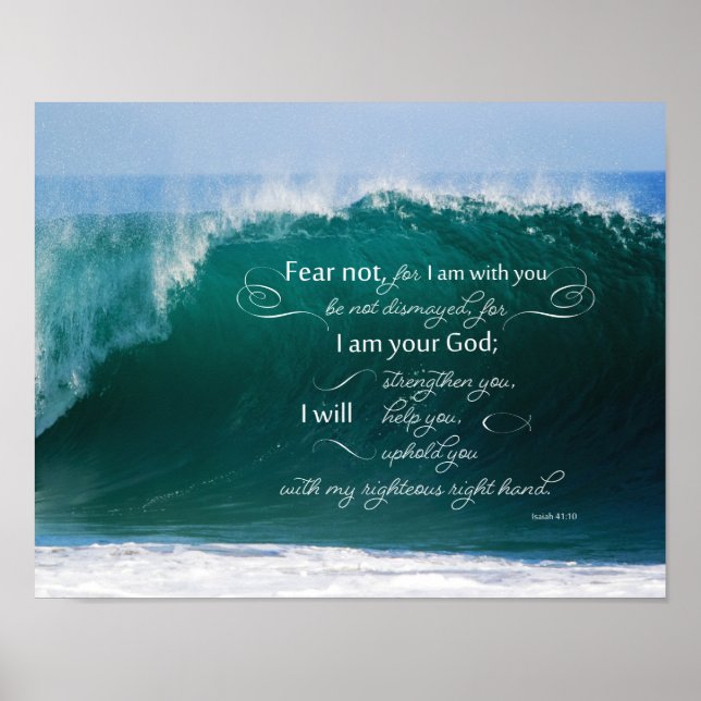 Isaiah 41 10 Bible Verse Poster (Front)