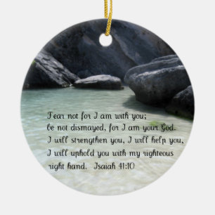 Isaiah 41:10 ceramic tree decoration