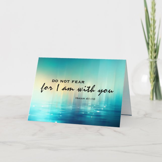 Isaiah 41:10 Do Not Fear Bible Verse Christian Card (Front)
