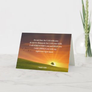 Isaiah 41:10 Do not fear for I Am with you Card