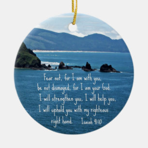 Isaiah 41:10 Fear not for I am with you... Ceramic Tree Decoration