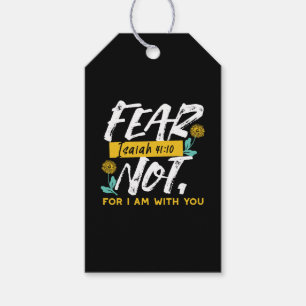 Isaiah 41:10 - Fear Not Inspirational Bible Verse Gift Tags