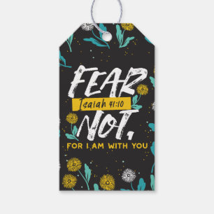 Isaiah 41:10 - Fear Not Inspirational Bible Verse Gift Tags