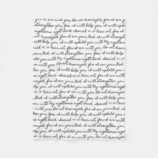 Isaiah 41:10 fleece blanket (Front)