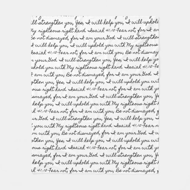 Isaiah 41:10 fleece blanket (Front)