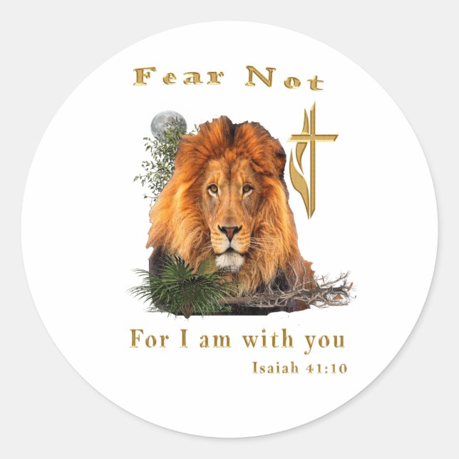 Isaiah 41:10 items classic round sticker (Front)
