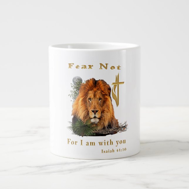 Isaiah 41:10 items large coffee mug (Front)