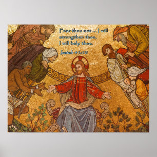 Isaiah 41:10 Jesus Mosaic Poster