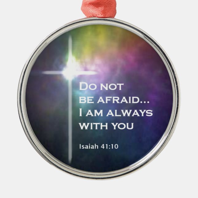 Isaiah 41:10 metal tree decoration (Front)