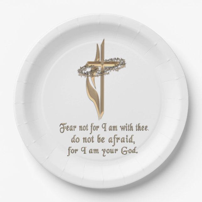 ISAIAH 41:10 PAPER PLATE (Front)
