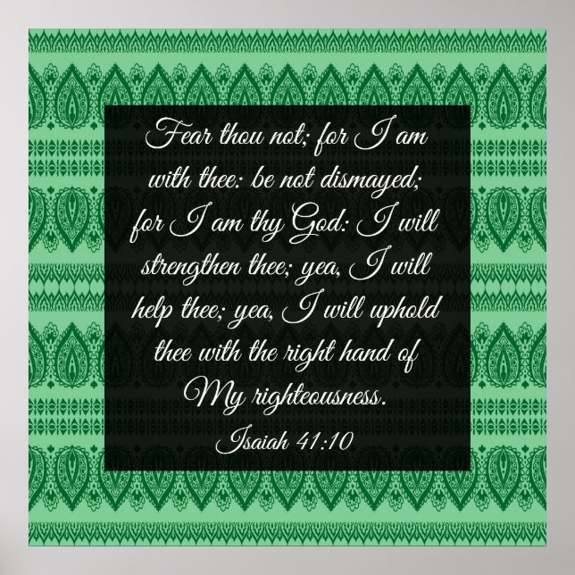 Isaiah 41:10 poster (Front)