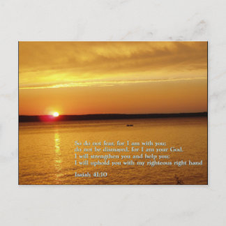 Isaiah 41:10 Sunset Postcard