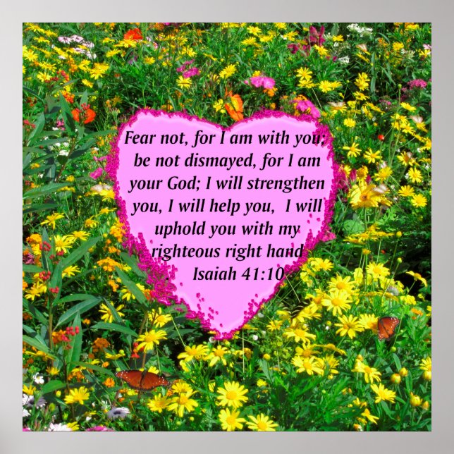 ISAIAH 41:10 WILDFLOWER PHOTO DESIGN POSTER (Front)