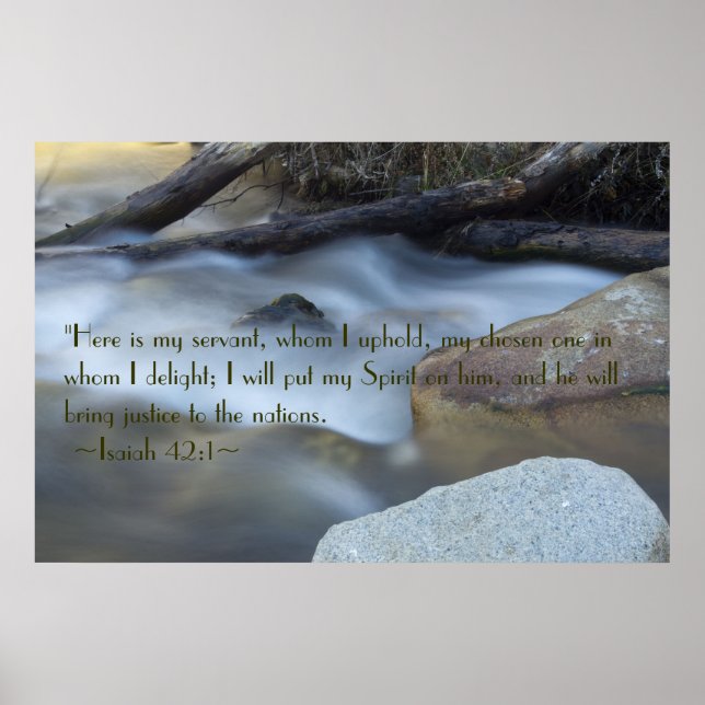 Isaiah 42:1 Poster (Front)