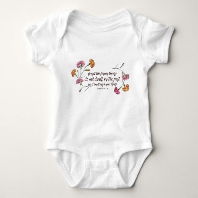 Isaiah 43:18-19 Baby Outfit Bodysuit (Front)