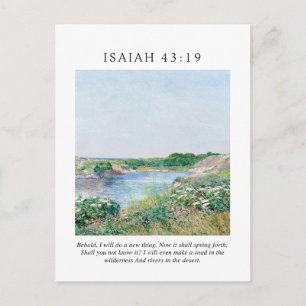 Isaiah 43:19 Behold, I will do a new thing Postcard