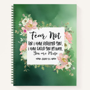 Isaiah 43:1 Fear Not For I Have Redeemed You Bible Notebook