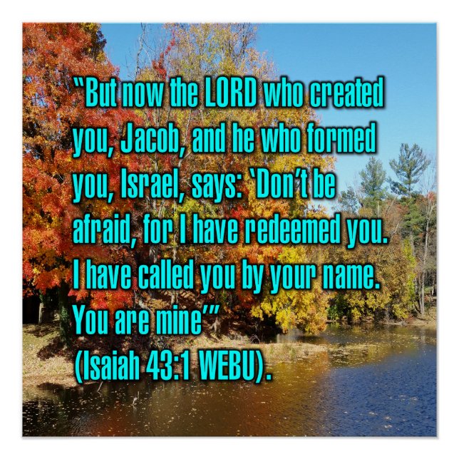 Isaiah 43:1 WEBU Poster (Front)