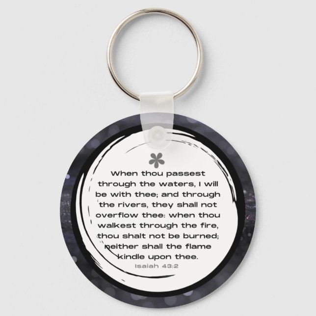 Isaiah 43:2 KJV Keychain | by Scripture It (Front)