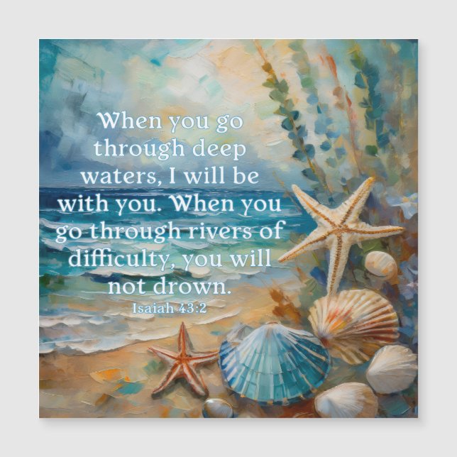 Isaiah 43:2 magnetic card (Front)